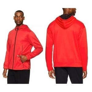 AND1 Men's XL Red Full-Zip Athletic Court Jacket Hoodie Basketball Activewear
